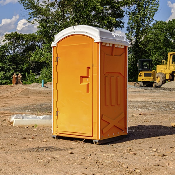 how often are the porta potties cleaned and serviced during a rental period in Charlevoix County